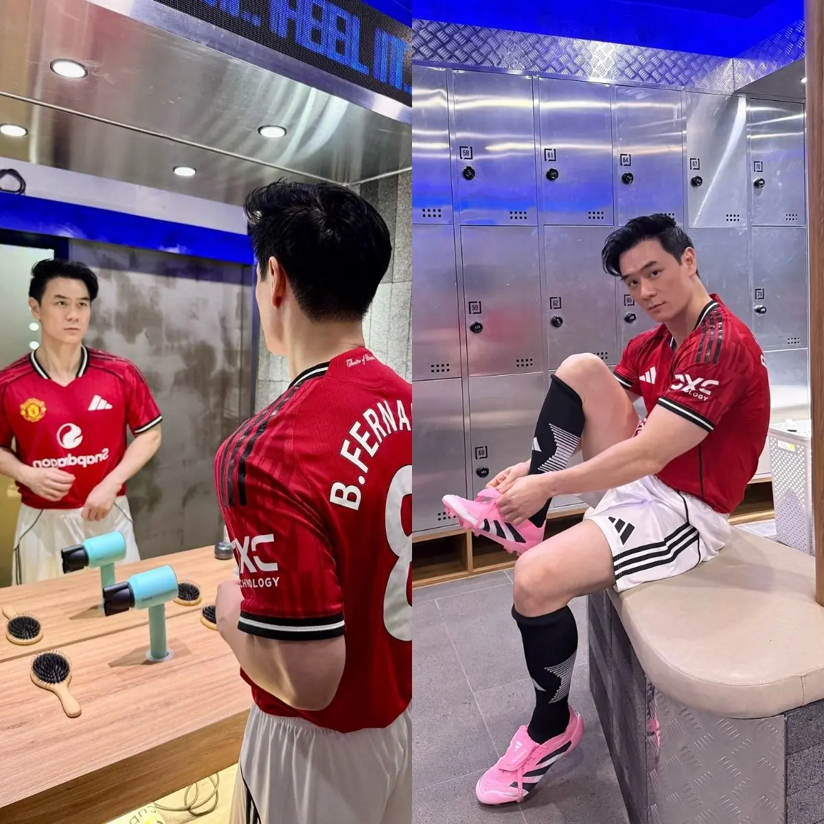 "น็อต วิศรุต" อวดเสื้อแมนยูฯ สะดุดตาที่รองเท้า คุณพ่อน้องเกลดาเมจแรงมาก