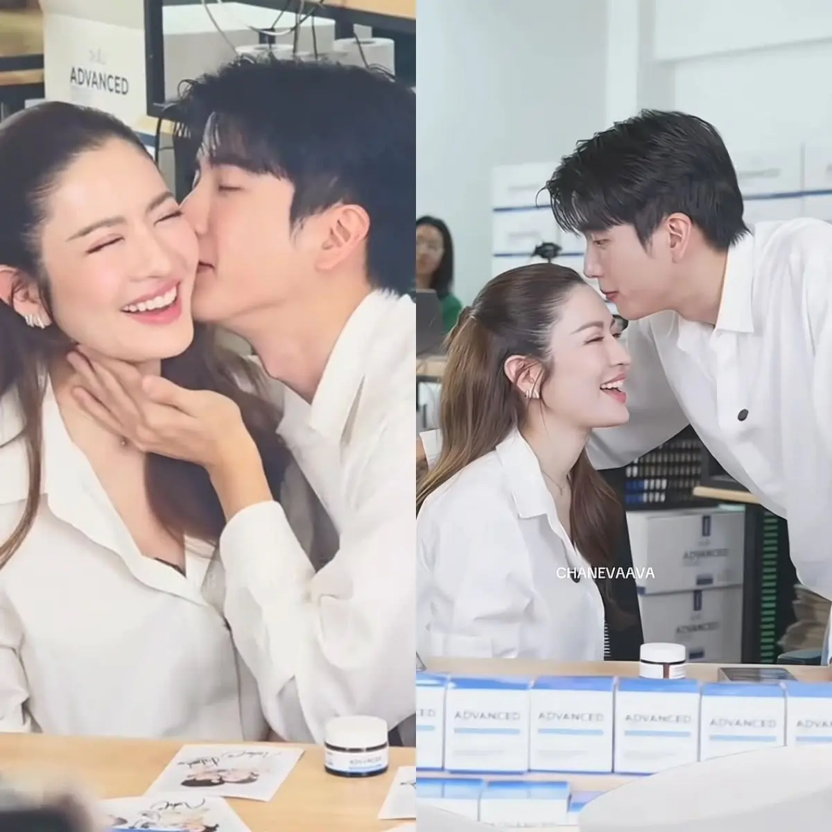 ลั่นชัตเตอร์ทัน "นนกุล "หอมแก้ม "แอฟ" ภาพจริงไม่ใช่ละคร กรี๊ดกันดังมาก