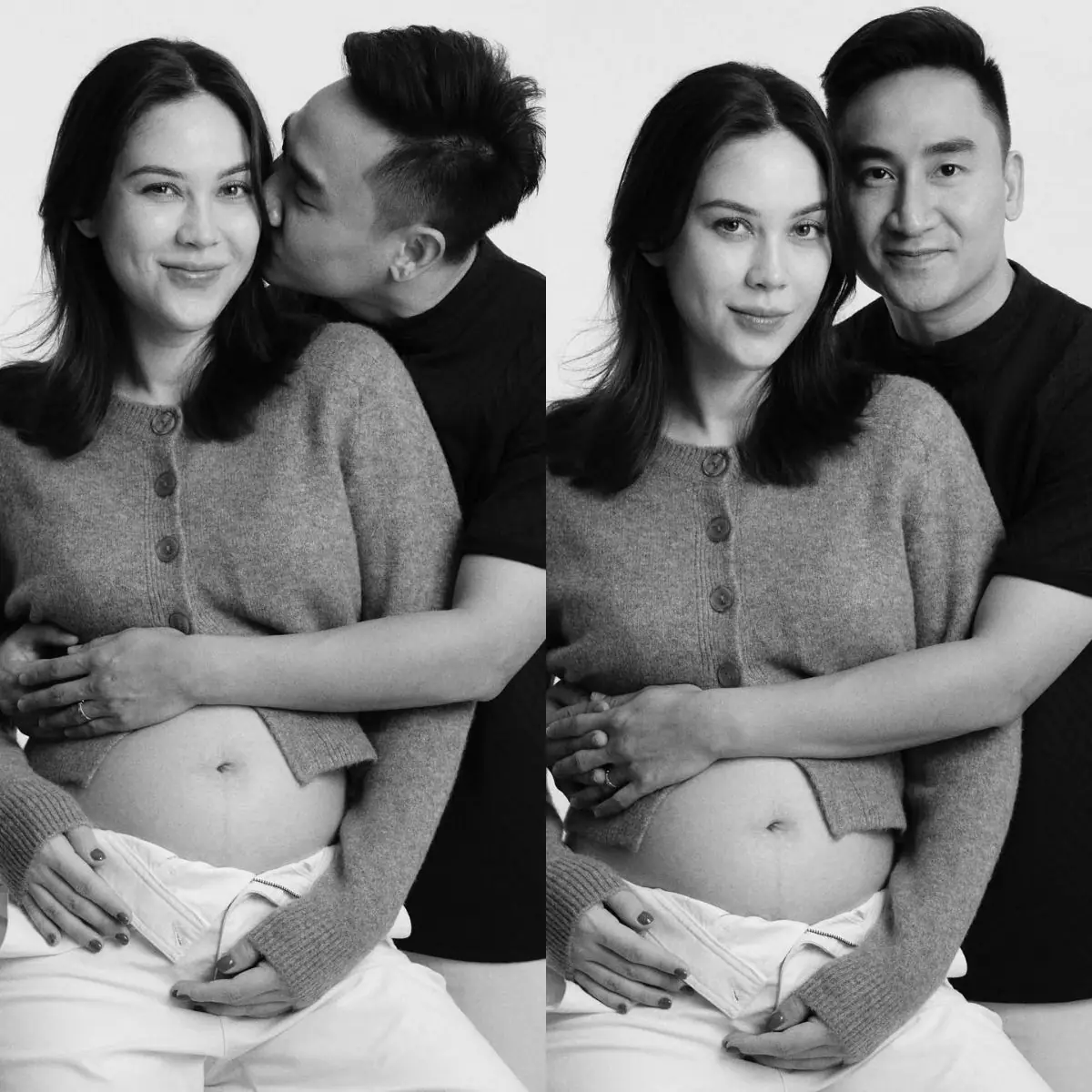ภาพครอบครัวของ "แมท ภีรนีย์" มาแล้วสามคนพ่อแม่ลูก