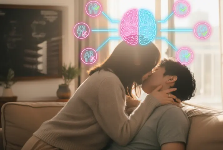 เรื่องนี้เราจริงจัง! "ทำไมเวลาจูบคนถึงเอียงศีรษะไปทางขวา?" วิจัยเฉลยแล้ว มีเหตุผลทางวิทยา