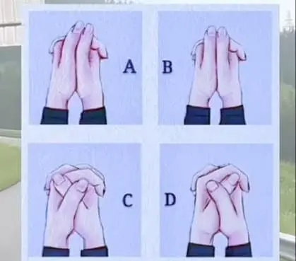 คุณจะรู้ได้ว่าคุณเป็นคนแบบไหน เพียงแค่ลองประสานมือของตัวเองดู?