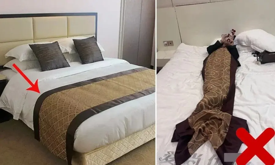 ทำไมโรงแรมถึงวางผ้าผืนหนึ่งไว้บนเตียง? หลายคนไม่รู้ประโยชน์ของมัน