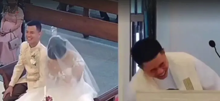 ช็อต.ฟีลเจ้าบ่าว! บา.ดหล.วงจู่ๆ สาร.ภาพกลางพิธี "เป็นแฟนเก่าเจ้าสาว" ฟังคำอวยพรยิ่งบันเทิง