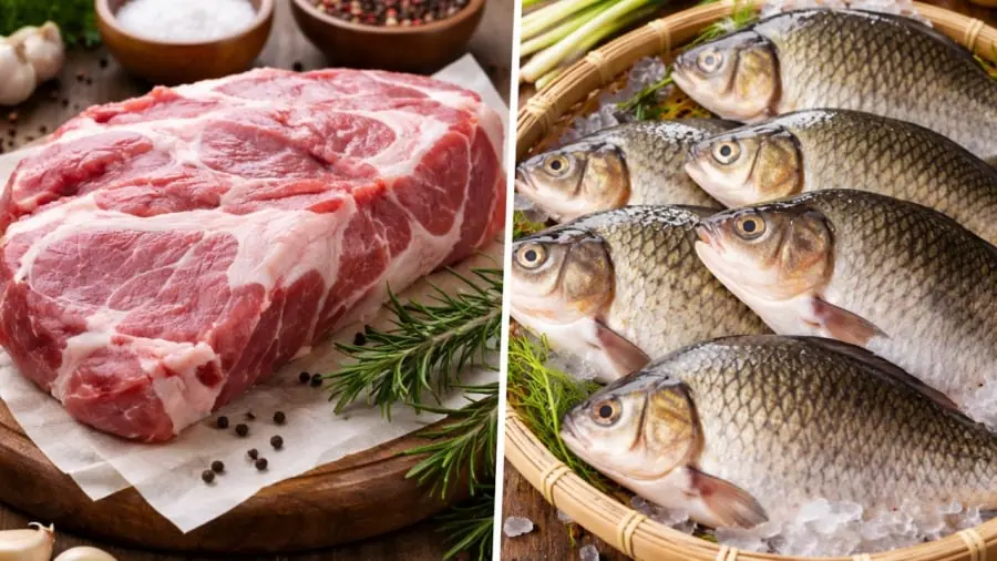 ทำไมคนโบราณถึงเตือน “อย่าซื้อเนื้อคอหมู และหลีกเลี่ยงปลาคาร์พเล็ก (ปลาดิếc)” เหตุผลที่หลา