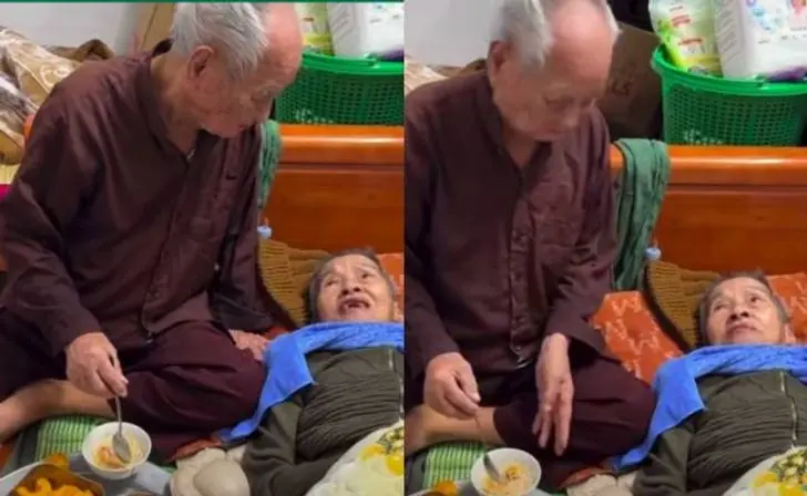 ซึ้งทั้งโซเชียล! สามีวัย 97 ป้อนข้าวภรรยา เอ่ยถามสั้นๆ แต่กลายเป็น “คำรักที่สวยที่สุด”