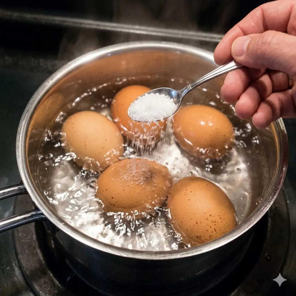 ต้มไข่อย่าใส่น้ำอย่างเดียว! แค่เติม “สิ่งนี้” 1 ช้อน ปอกเปลือกลื่น ไม่แตก-ไม่ติด ฉบับมือโปร