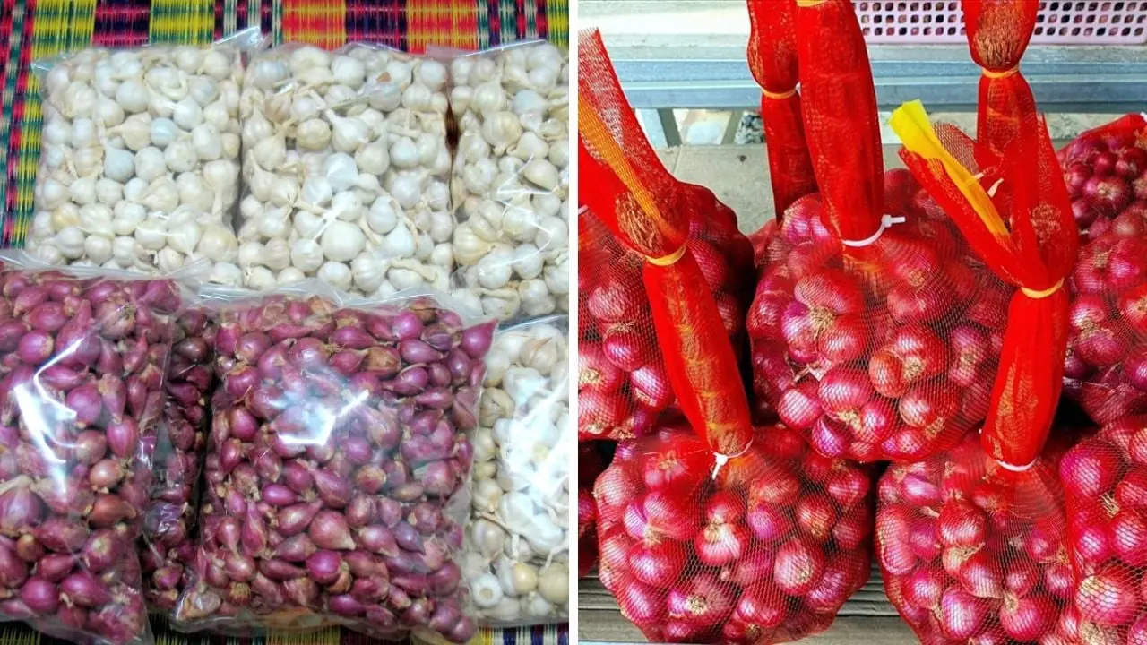 เก็บรักษาหัวหอมและกระเทียมให้คงสภาพดี ไม่เน่าเสียได้นานถึงหนึ่งปี