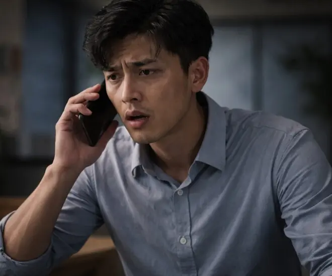 คุยโทรศัพท์เสร็จแต่ยังไม่วางสาย ทันใดนั้นได้ยินเสียงภรรยาพูดลอยมา ทำให้สามีอยากหย่าทัน