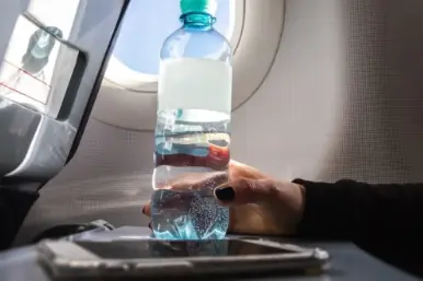 วิศวกรการบินเฉลยกระจ่าง! ทำไมห้ามพก "ของเหลวเกิน 100 ml" ขึ้นเครื่องบิน แต่น้ำที่ซื้อในเกตขึ้น