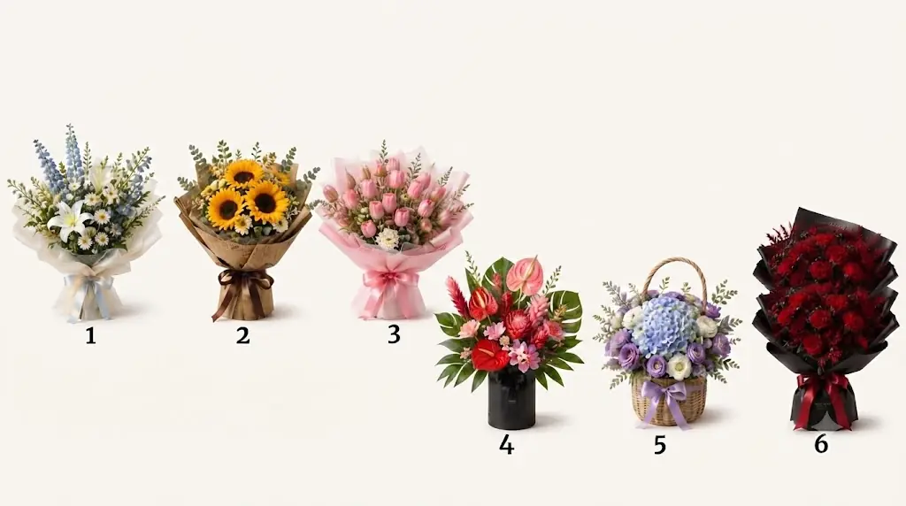 เลือกช่อดอกไม้ที่สะดุดตา เพื่อเผยตัวตนและนิสัยที่ซ่อนอยู่ของคุณ