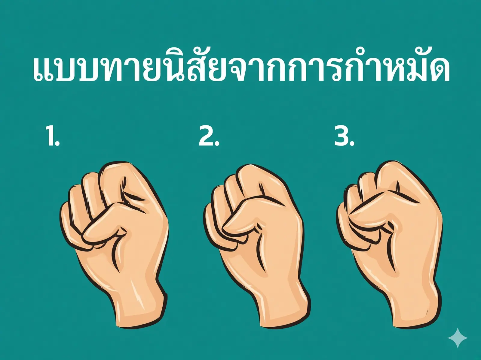 ลักษณะการกำหมัดของคุณเผยให้เห็นบางสิ่งบางอย่างที่สำคัญมากเกี่ยวกับตัวคุณ