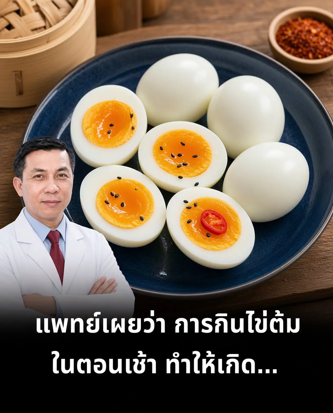 แพทย์เผยว่า การกินไข่ต้มในตอนเช้า ทำให้เกิด... ดูเพิ่มเติม