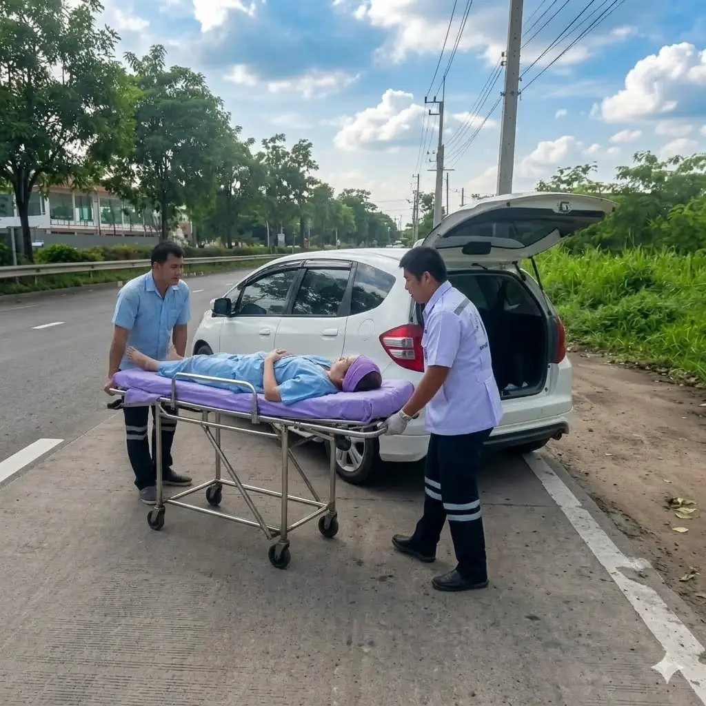 คอหวยจับตาเลขทะเบียนรถ สาวท้องอั้นไม่อยู่ คลอดลูกชายเองริมถนน