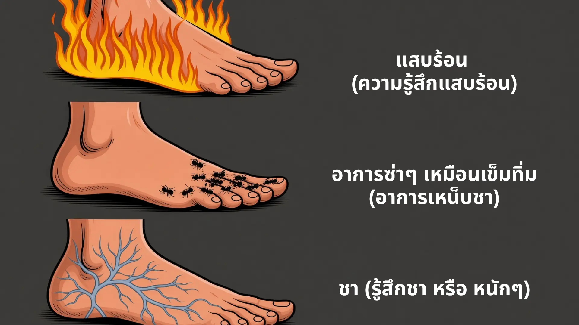 9 สัญญาณเตือนที่ไม่ควรมองข้ามบริเวณเท้า