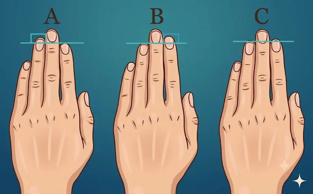 ถูกต้องที่สุด! ความยาวของนิ้วมือบ่งบอกถึงบุคลิกภาพและศักยภาพในการสร้างความมั่งคั่งและโ