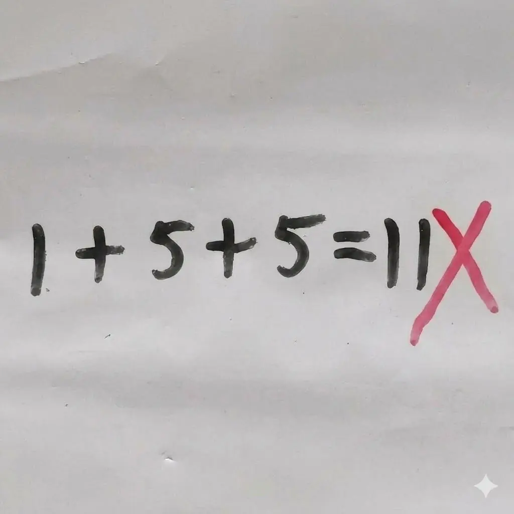 โจทย์เลขประถมสุดท้าทาย! เด็กตอบ 1+5+5=11 แต่ครูให้ผิด เฉลยจริงทำพ่อยังอึ้ง