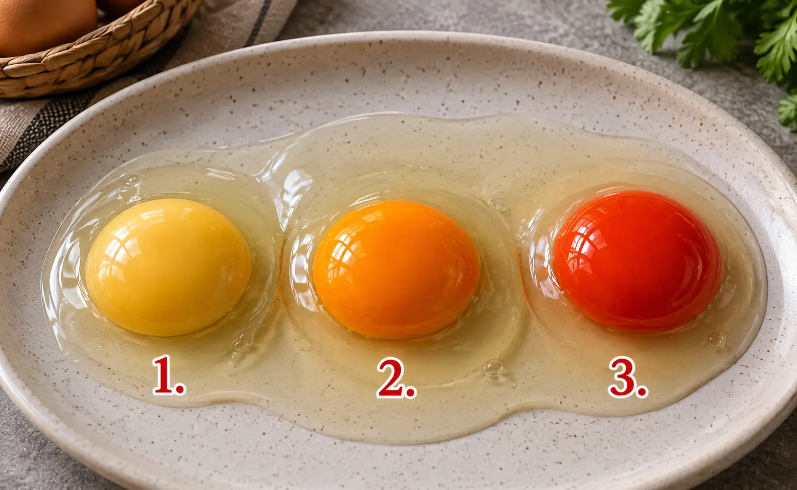 ไข่แดงสีไหนมาจากแม่ไก่ที่สุขภาพดีที่สุด? 99% ของคนตอบผิด