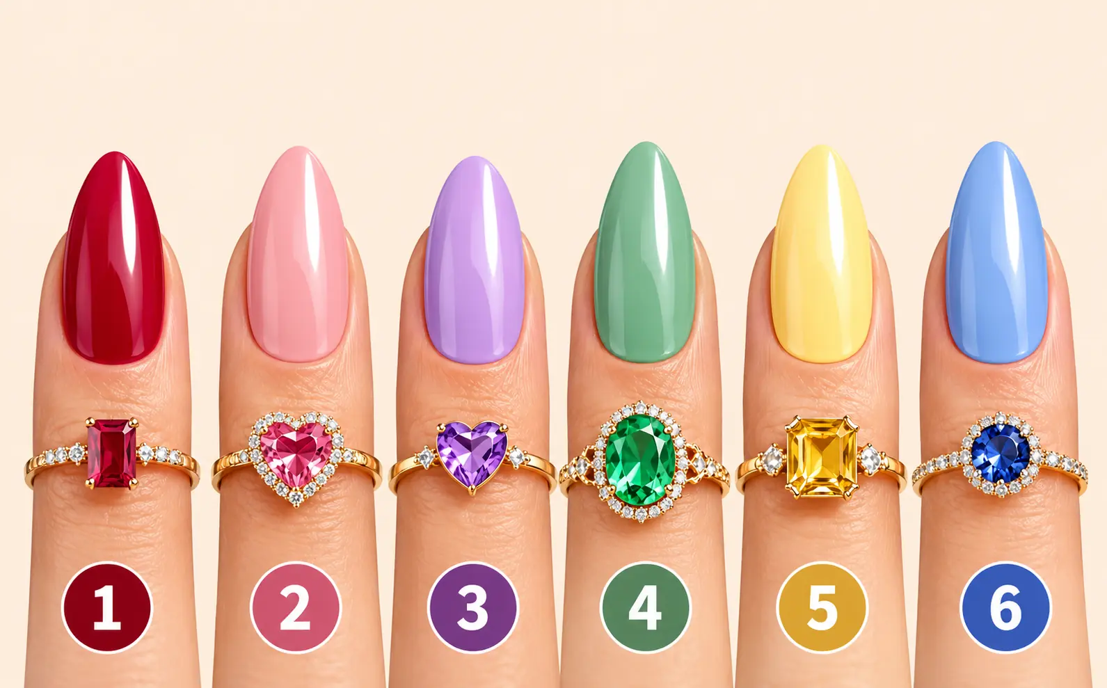 เลือกสีเล็บ 1 ใน 6 สี เผยเสน่ห์และสไตล์ผู้หญิงในตัวคุณ